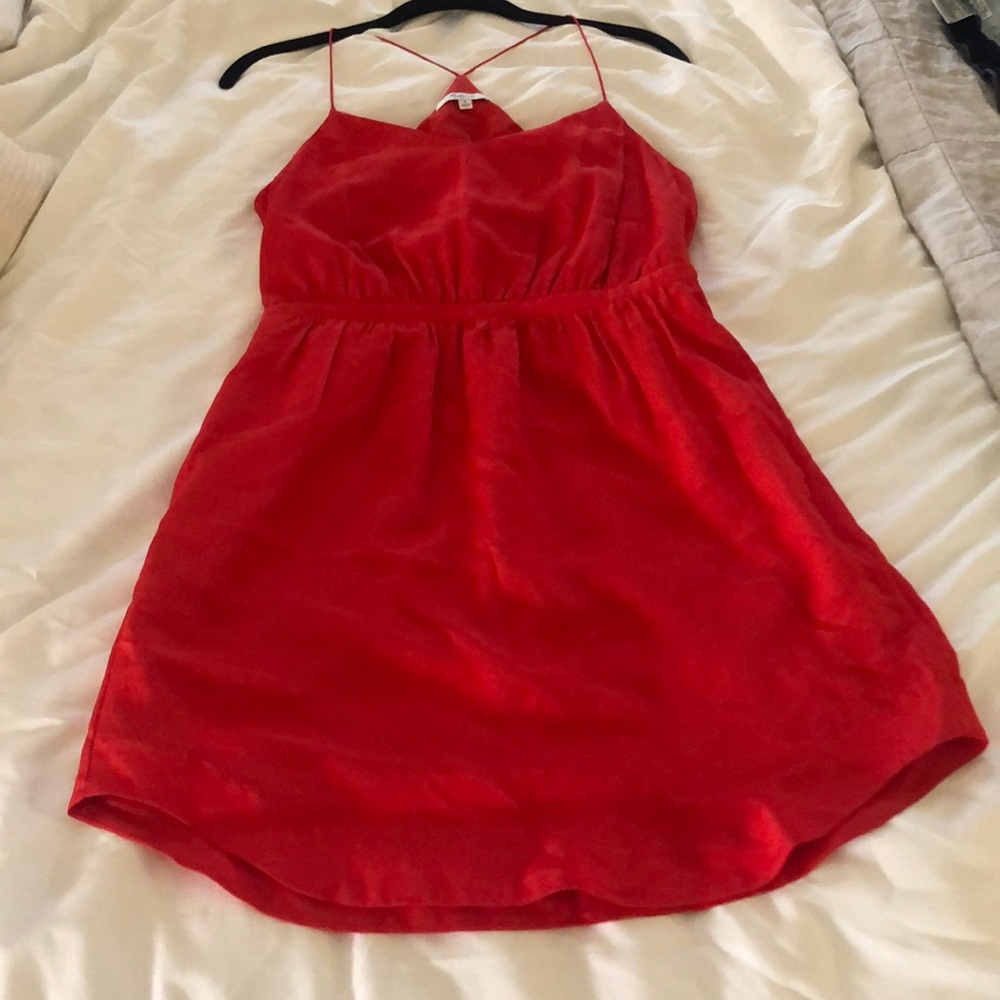 Madewell silk dress with pockets